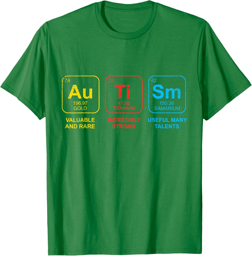Autism Awareness Women Men Kids Elements Periodic Table ASD