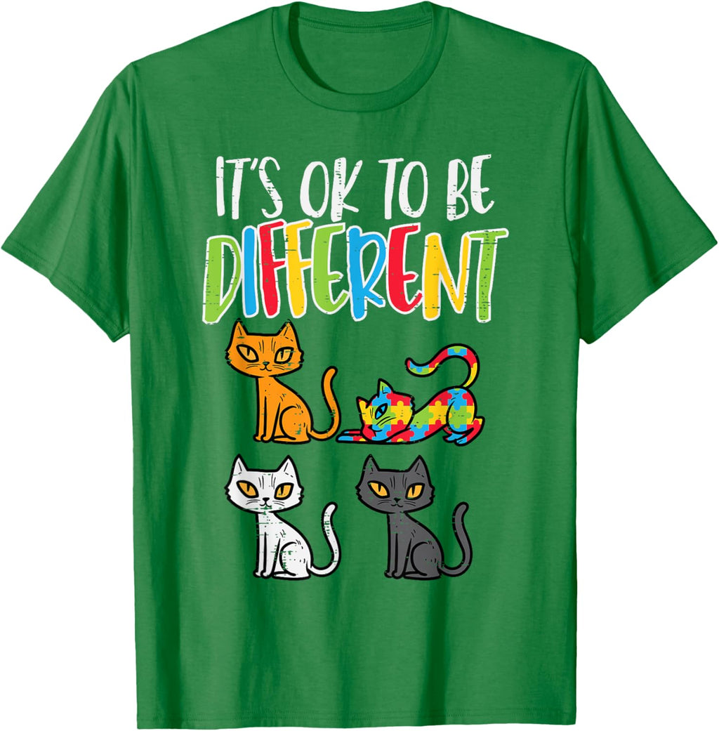 Its Ok To Be Different Cat Puzzle Cute Autism Awareness Kids