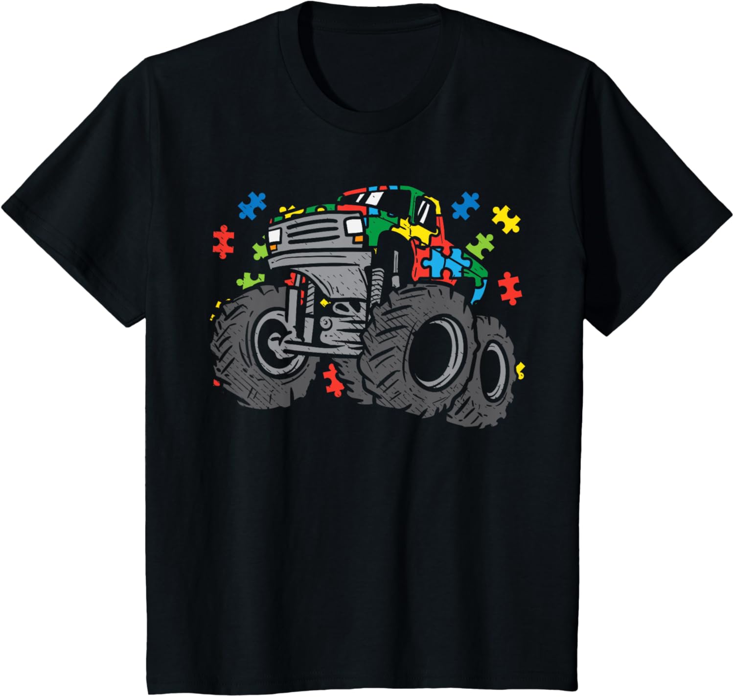Kids Monster Truck Puzzles Cute Kids Autism Awareness ASD Boys