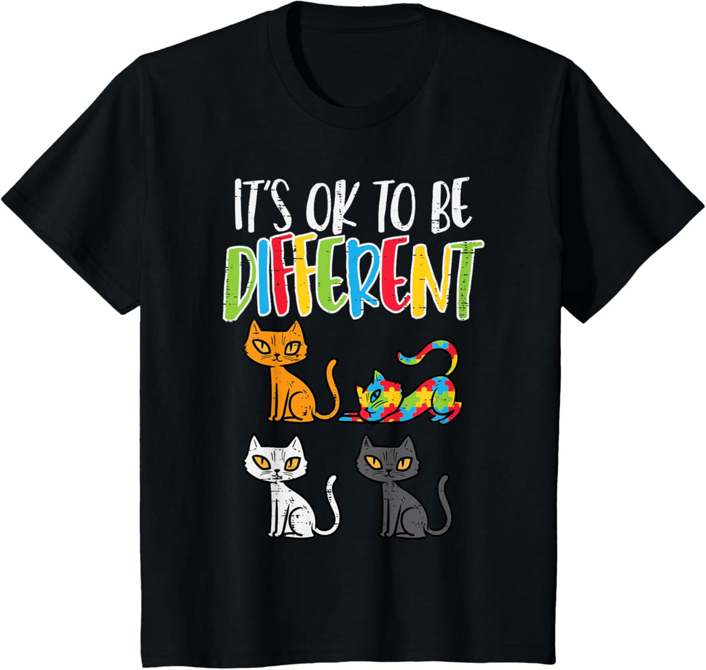 Its Ok To Be Different Cat Puzzle Cute Autism Awareness Kids