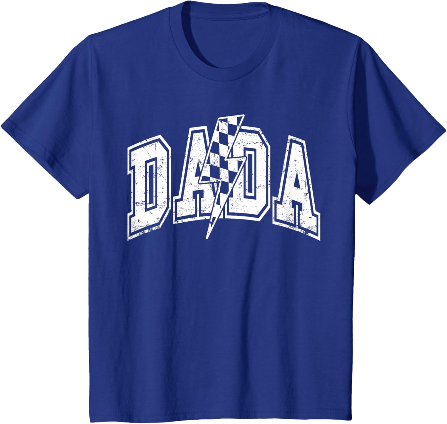Dada Lightning Bolt Checkered Varsity Dad Men Father's Day