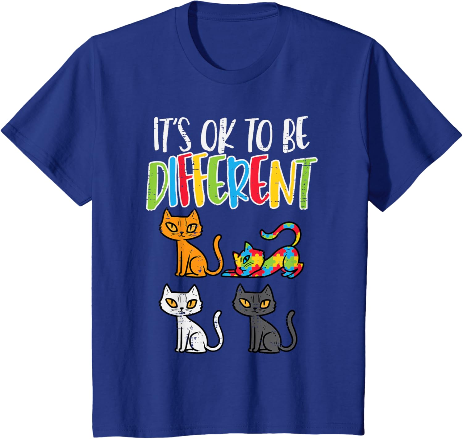 Its Ok To Be Different Cat Puzzle Cute Autism Awareness Kids