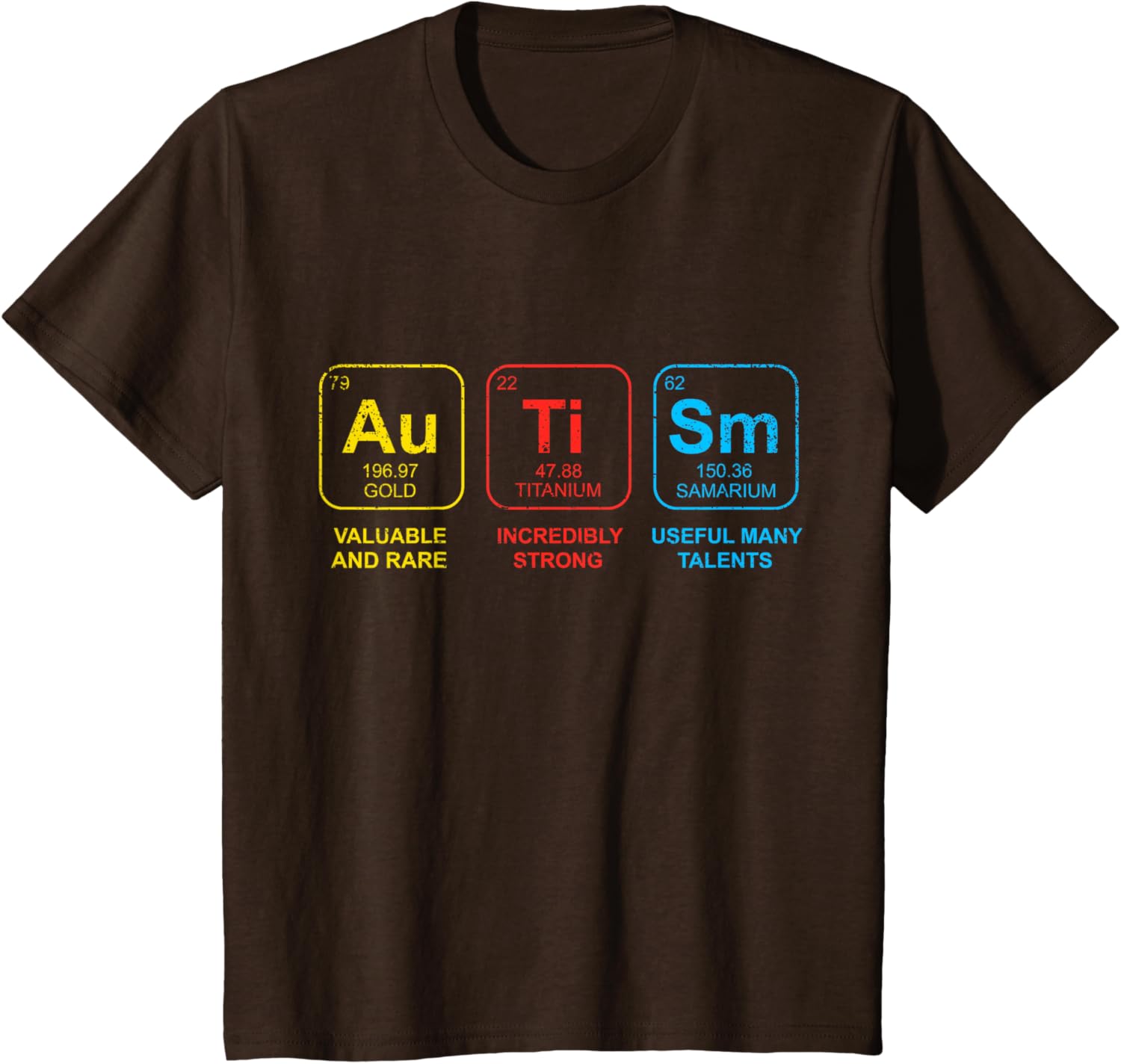 Autism Awareness Women Men Kids Elements Periodic Table ASD