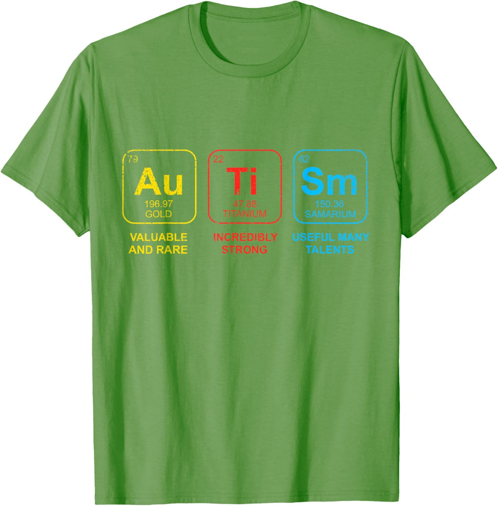 Autism Awareness Women Men Kids Elements Periodic Table ASD