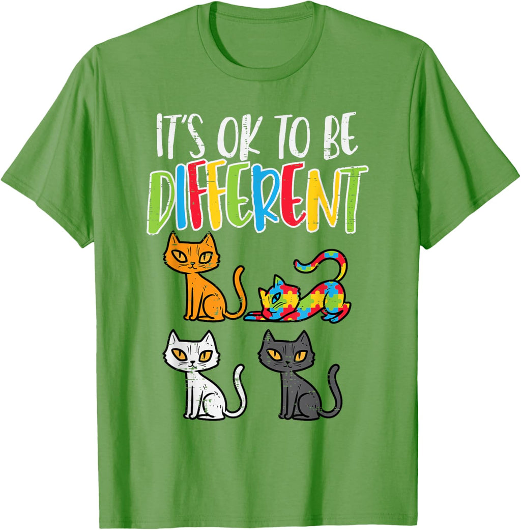 Its Ok To Be Different Cat Puzzle Cute Autism Awareness Kids