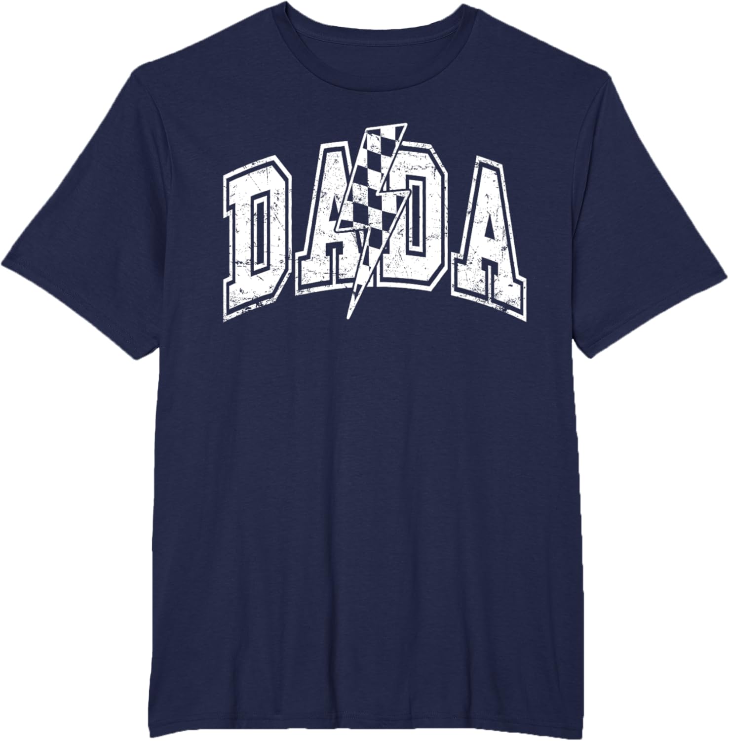 Dada Lightning Bolt Checkered Varsity Dad Men Father's Day