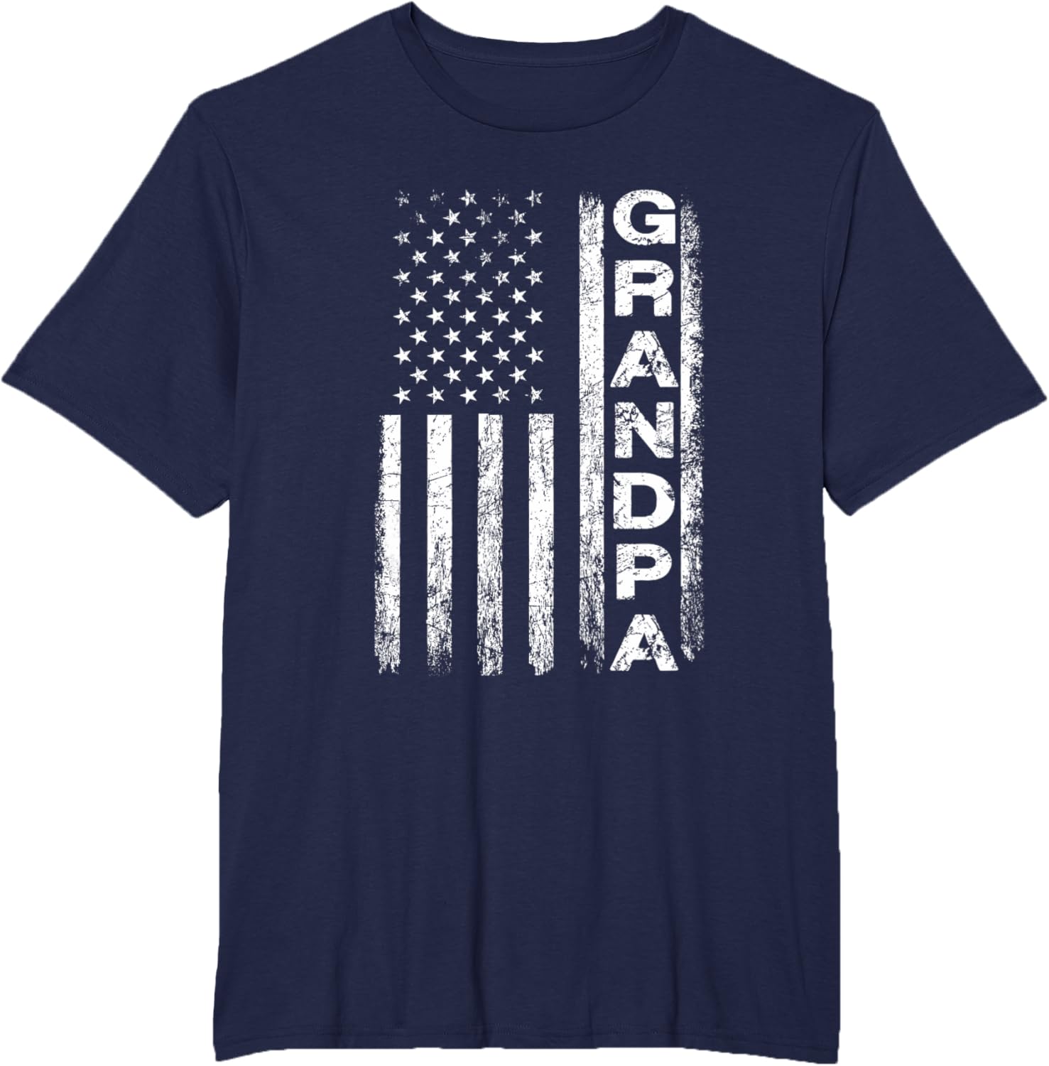 Grandpa Vintage American Flag Father's Day 4th of July Papa