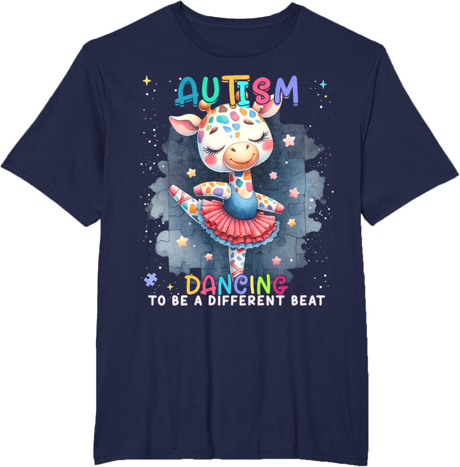 Autism Awareness Cute Unicorn Dancing To A Different Beat