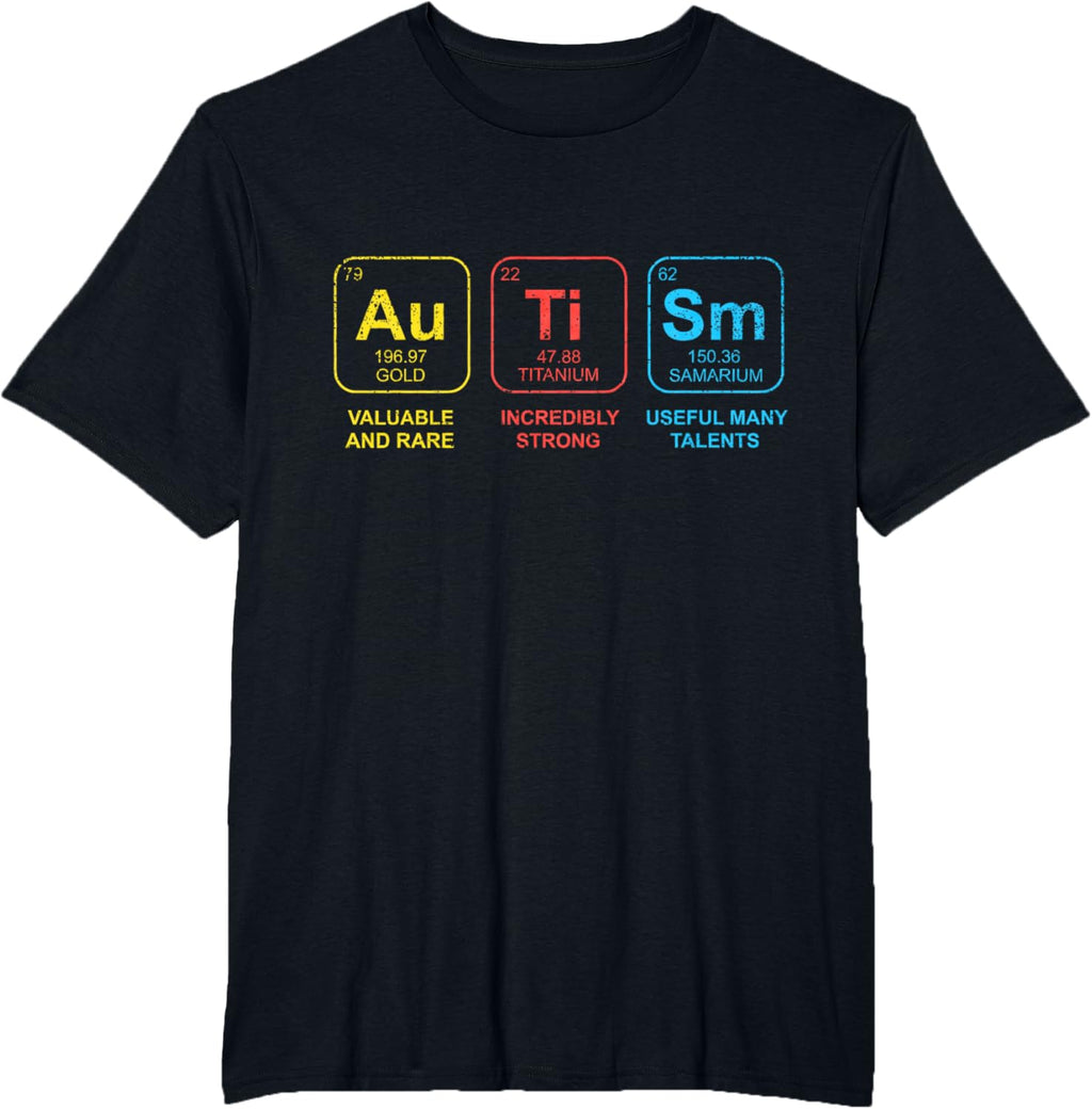 Autism Awareness Women Men Kids Elements Periodic Table ASD