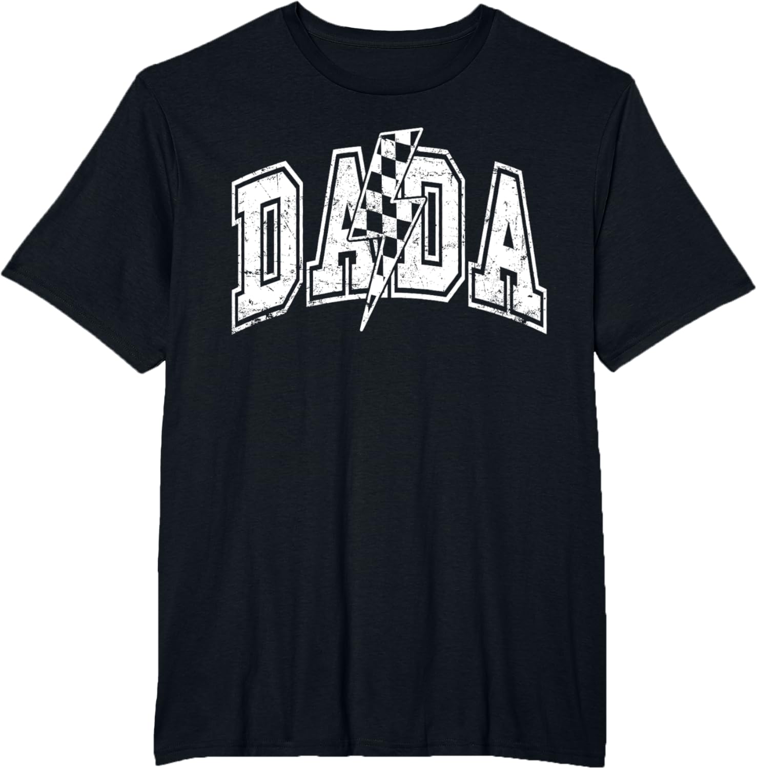 Dada Lightning Bolt Checkered Varsity Dad Men Father's Day