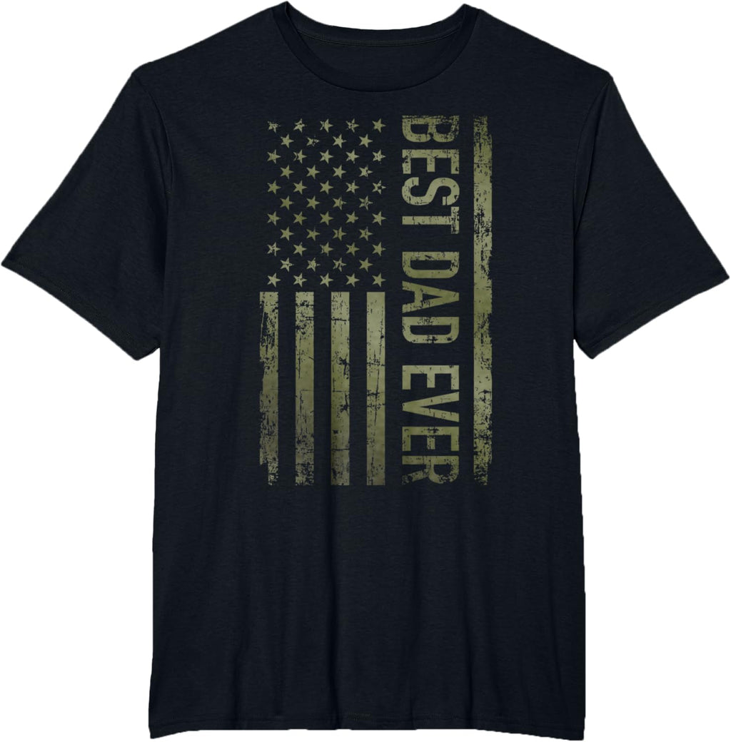 Best dad ever american military camouflage flag gift father