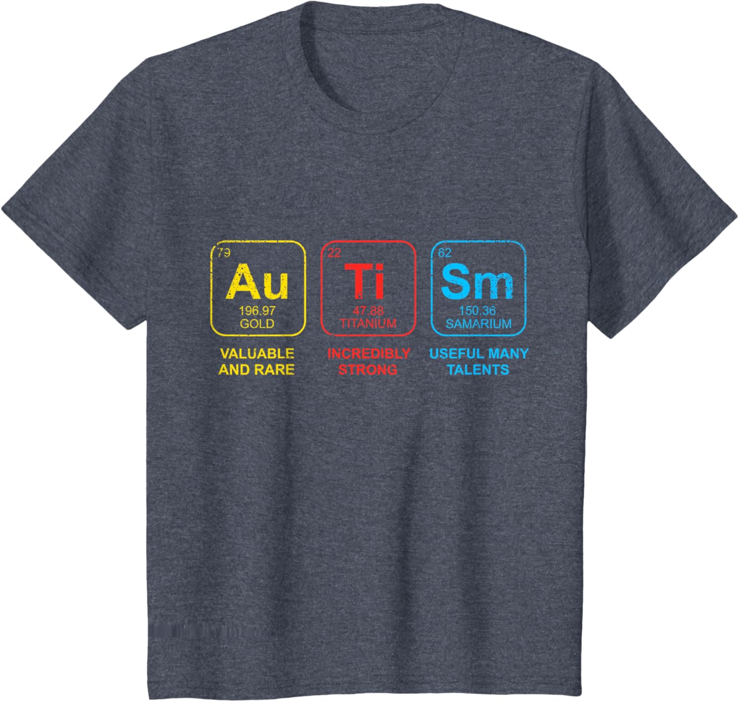 Autism Awareness Women Men Kids Elements Periodic Table ASD