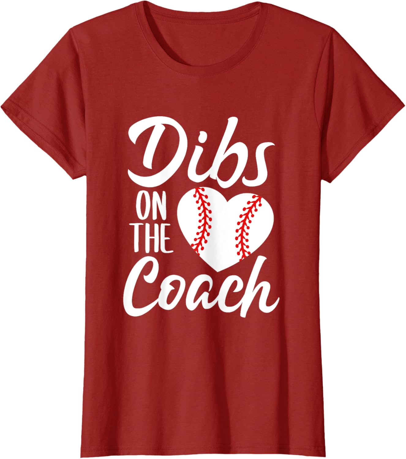 Dibs On The Coach Funny Baseball Heart Cute Mother's Day