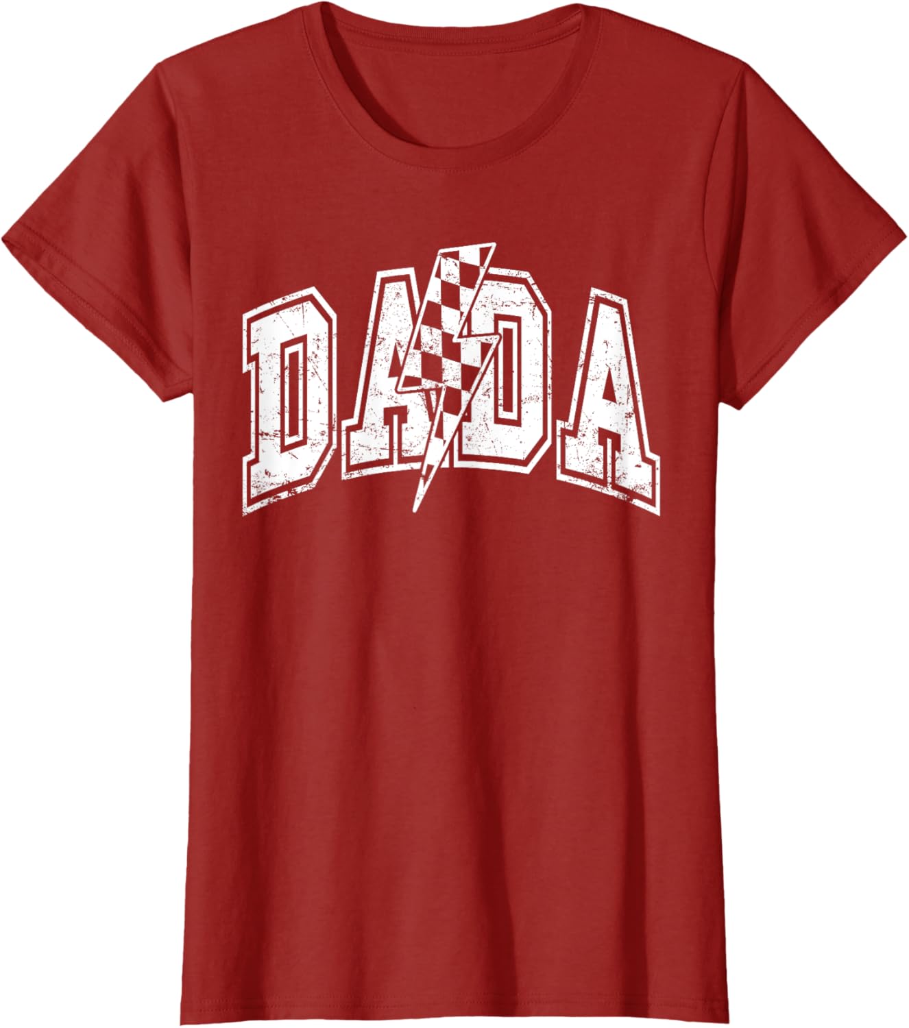 Dada Lightning Bolt Checkered Varsity Dad Men Father's Day