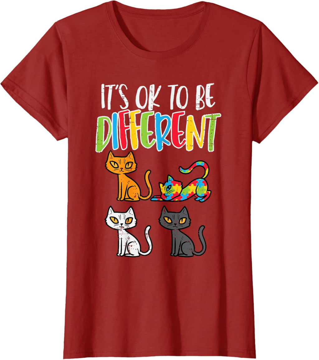 Its Ok To Be Different Cat Puzzle Cute Autism Awareness Kids
