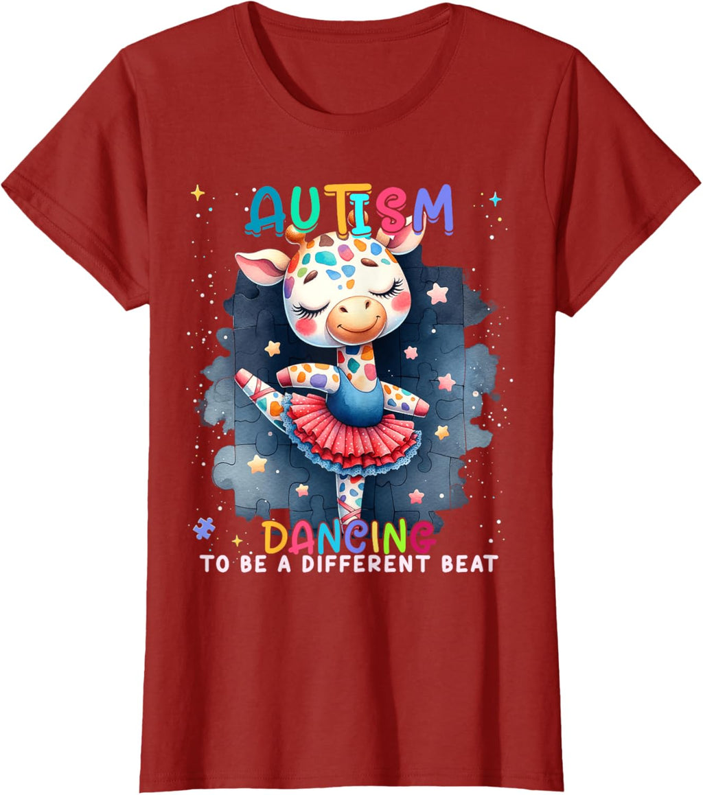 Autism Awareness Cute Unicorn Dancing To A Different Beat