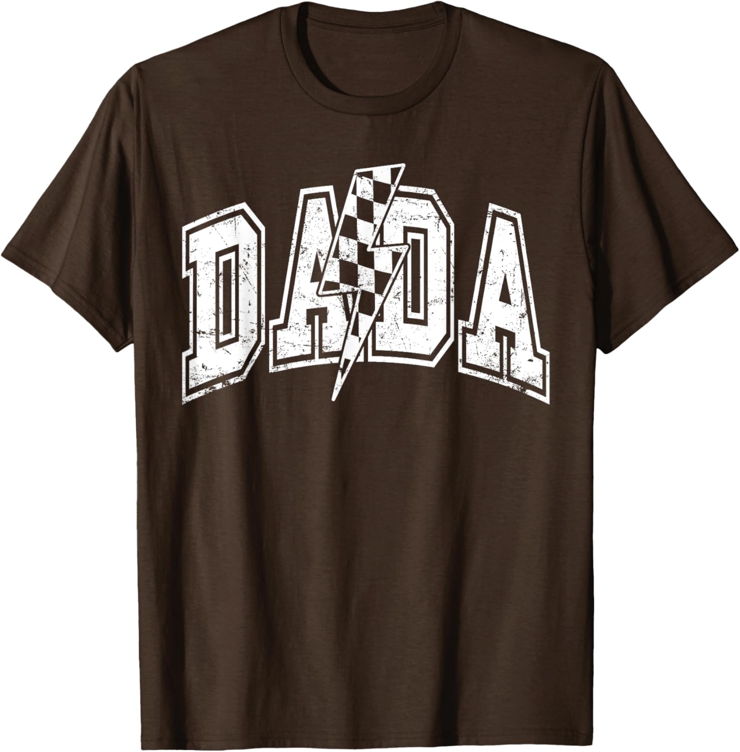 Dada Lightning Bolt Checkered Varsity Dad Men Father's Day