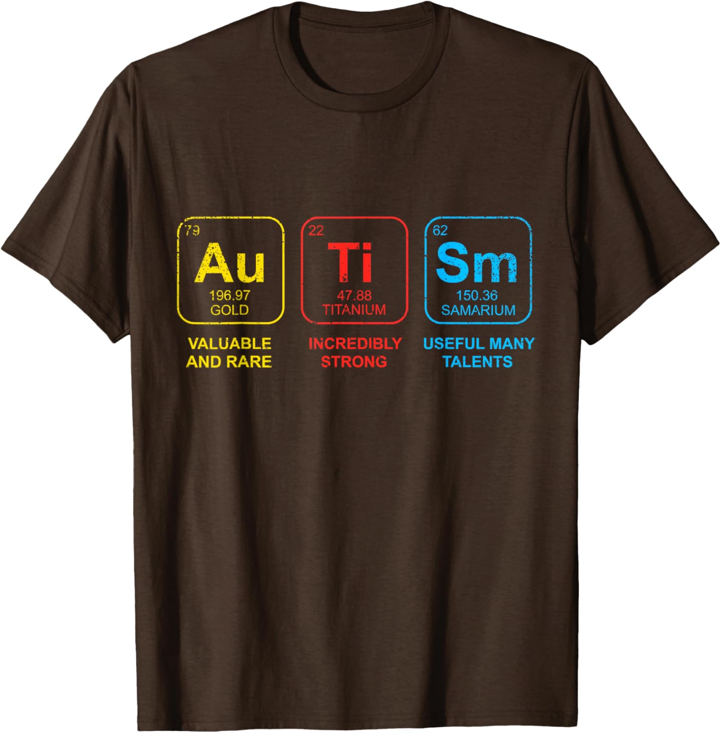 Autism Awareness Women Men Kids Elements Periodic Table ASD