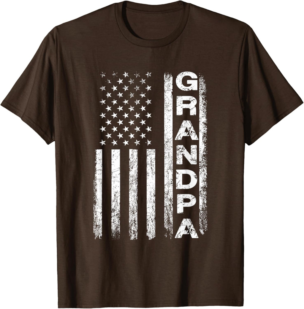 Grandpa Vintage American Flag Father's Day 4th of July Papa
