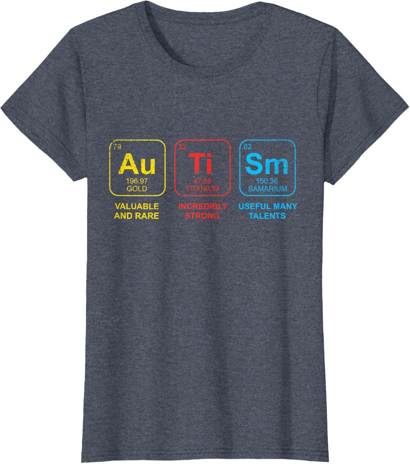 Autism Awareness Women Men Kids Elements Periodic Table ASD