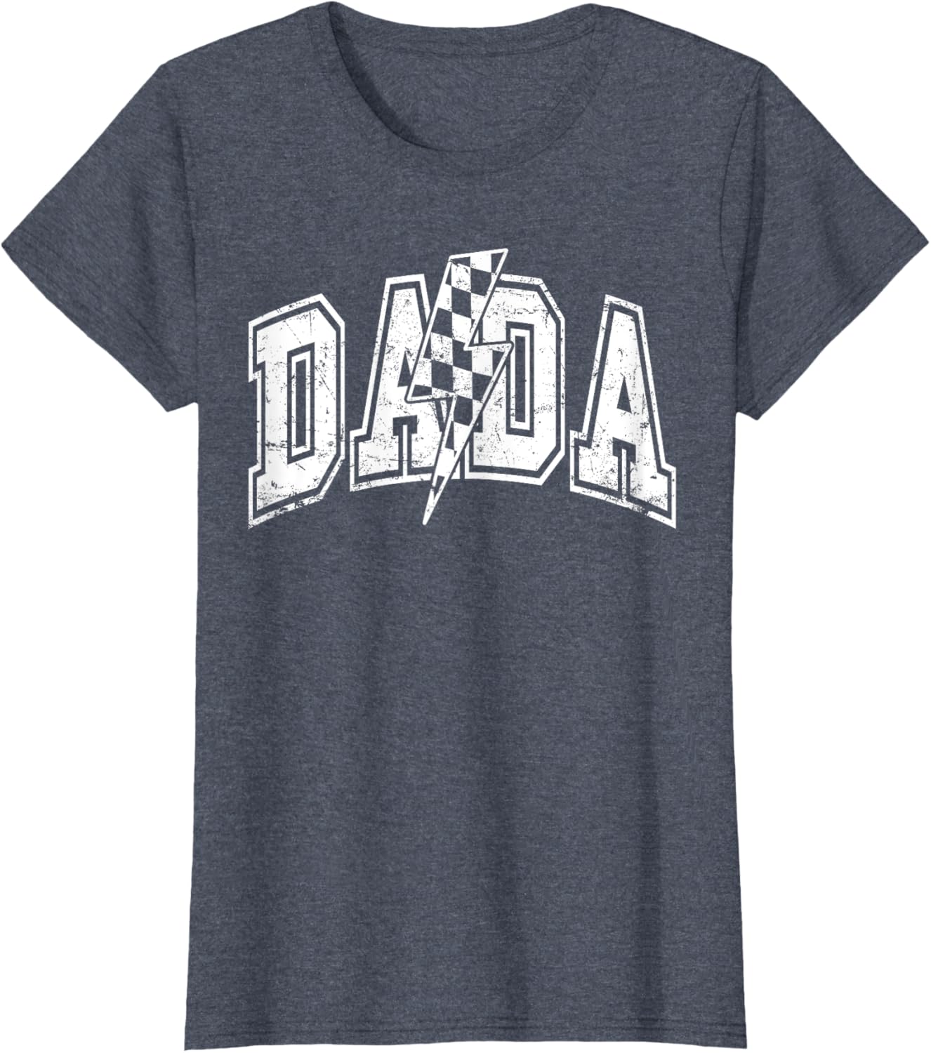 Dada Lightning Bolt Checkered Varsity Dad Men Father's Day