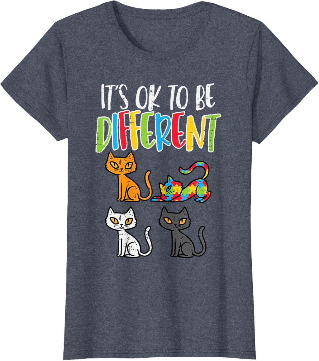 Its Ok To Be Different Cat Puzzle Cute Autism Awareness Kids
