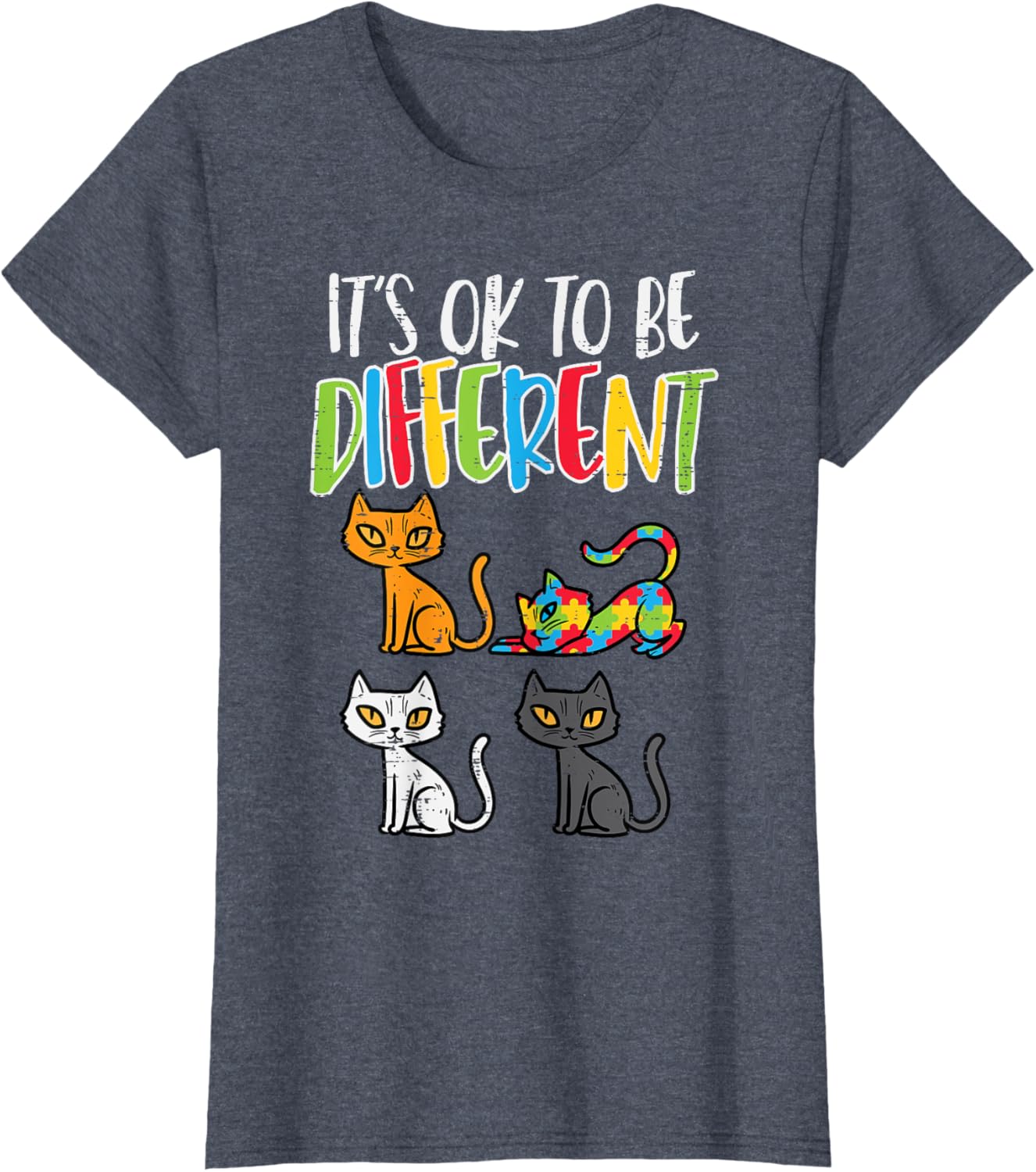 Its Ok To Be Different Cat Puzzle Cute Autism Awareness Kids