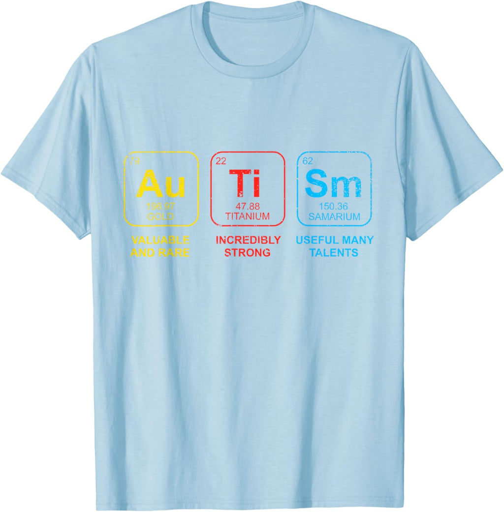 Autism Awareness Women Men Kids Elements Periodic Table ASD