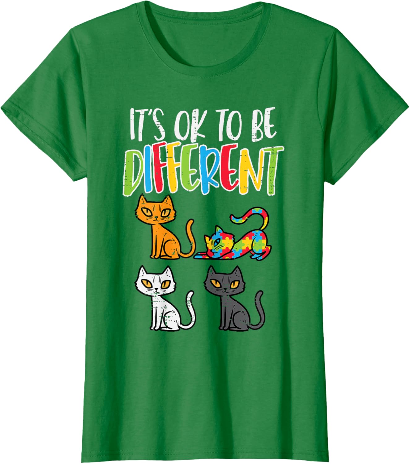 Its Ok To Be Different Cat Puzzle Cute Autism Awareness Kids