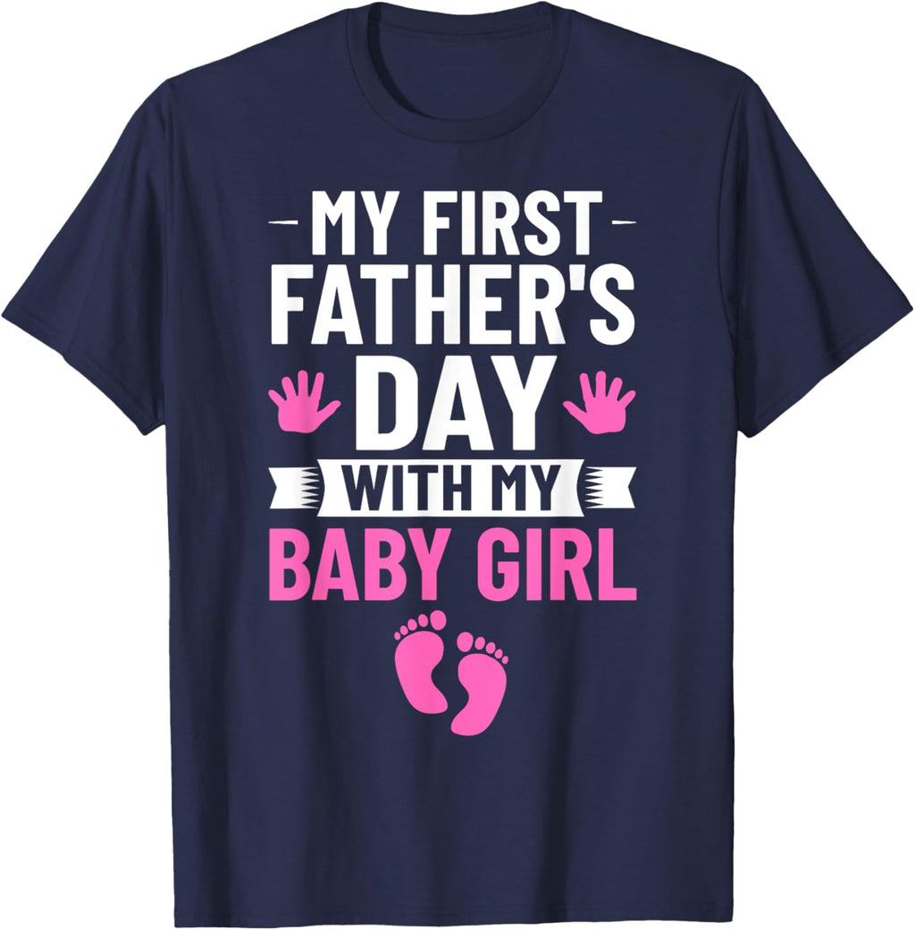 My First Fathers Day Baby Girl Outfit First Time Dad