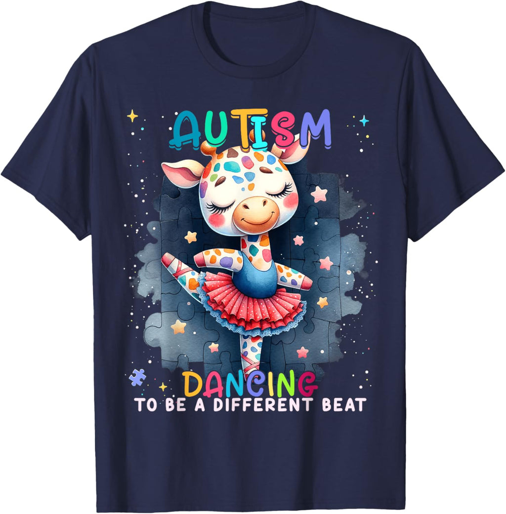 Autism Awareness Cute Unicorn Dancing To A Different Beat