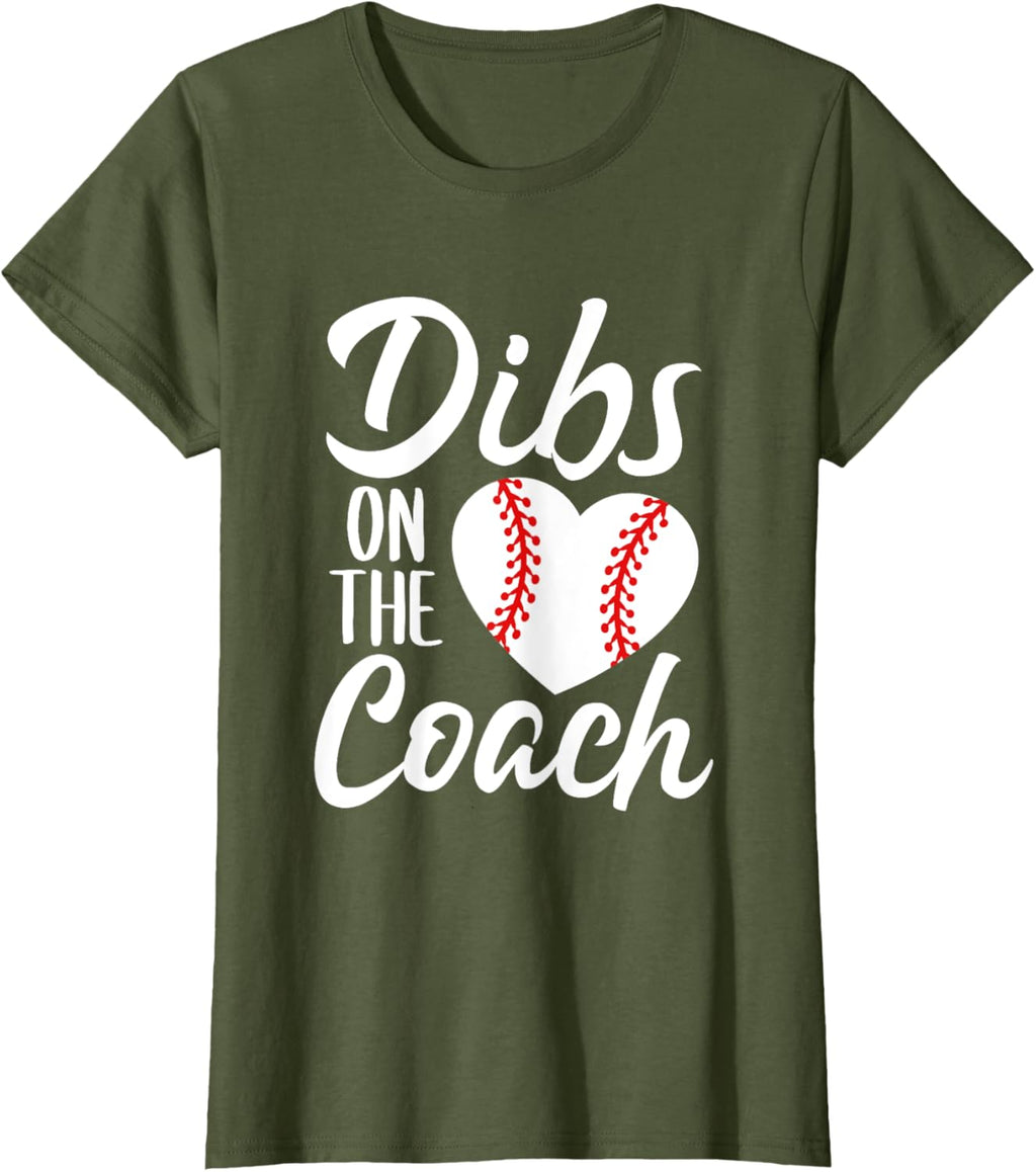 Dibs On The Coach Funny Baseball Heart Cute Mother's Day