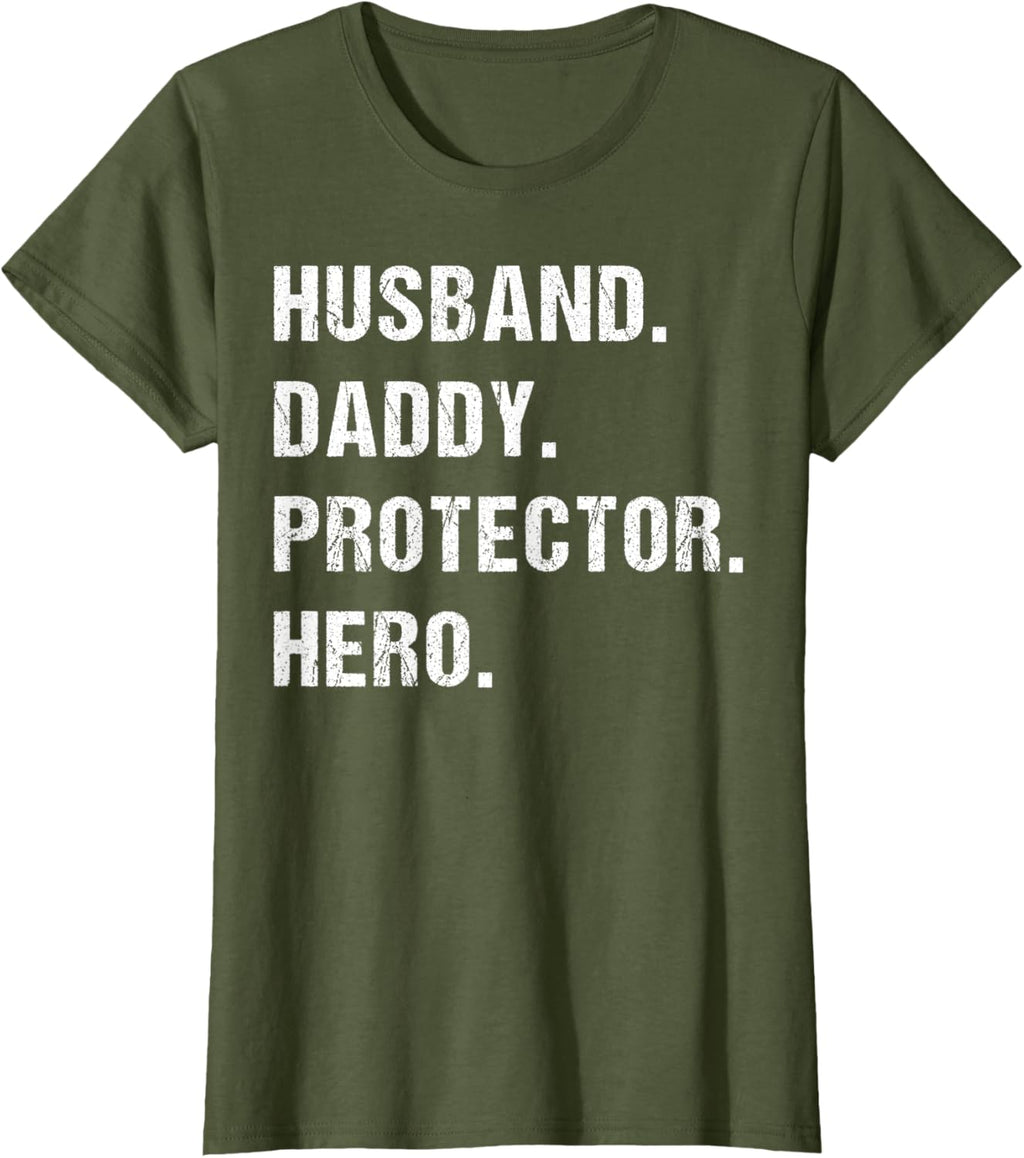 Husband Daddy Protector Hero Fathers Day Gift For Dad Wife