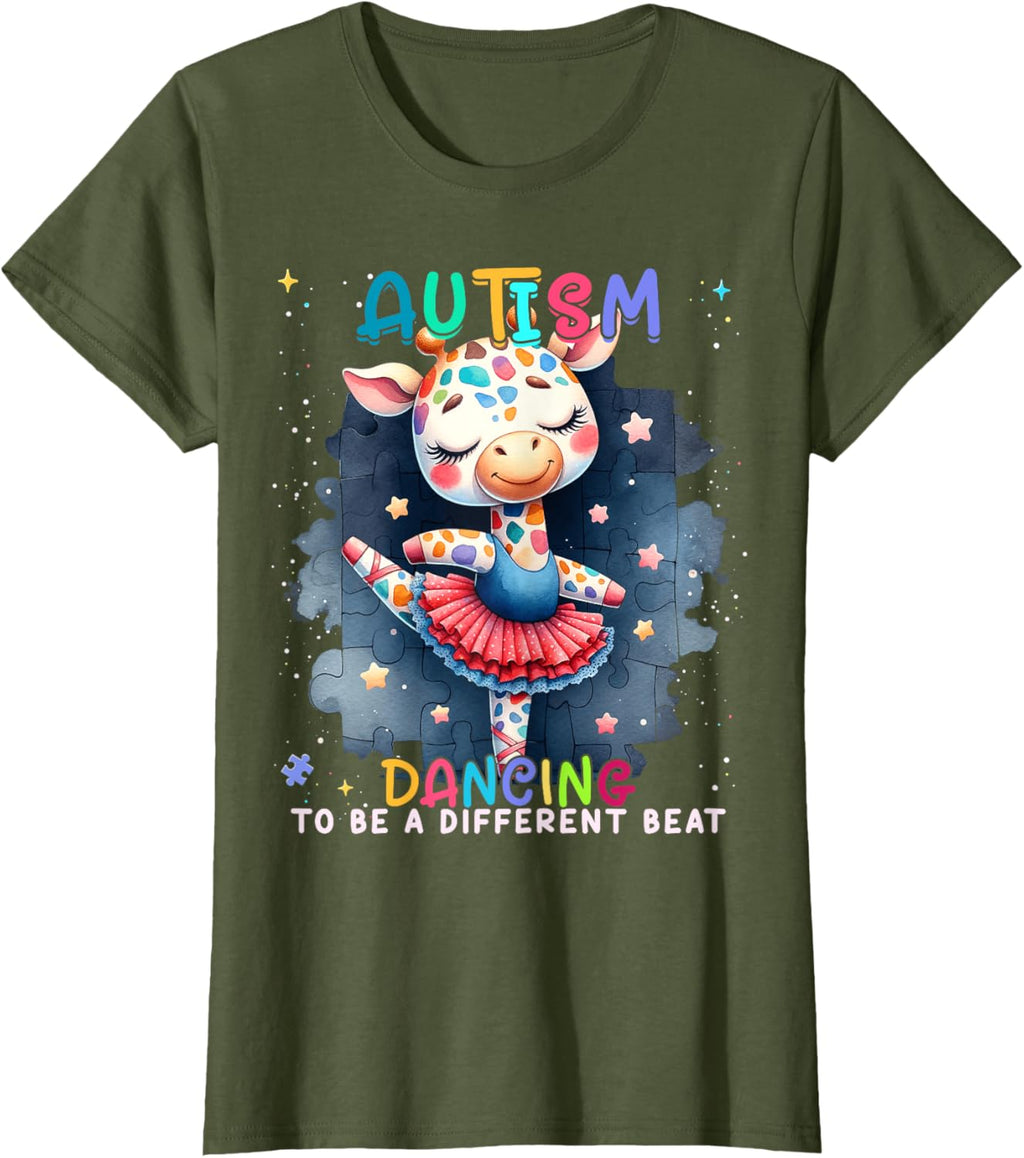 Autism Awareness Cute Unicorn Dancing To A Different Beat