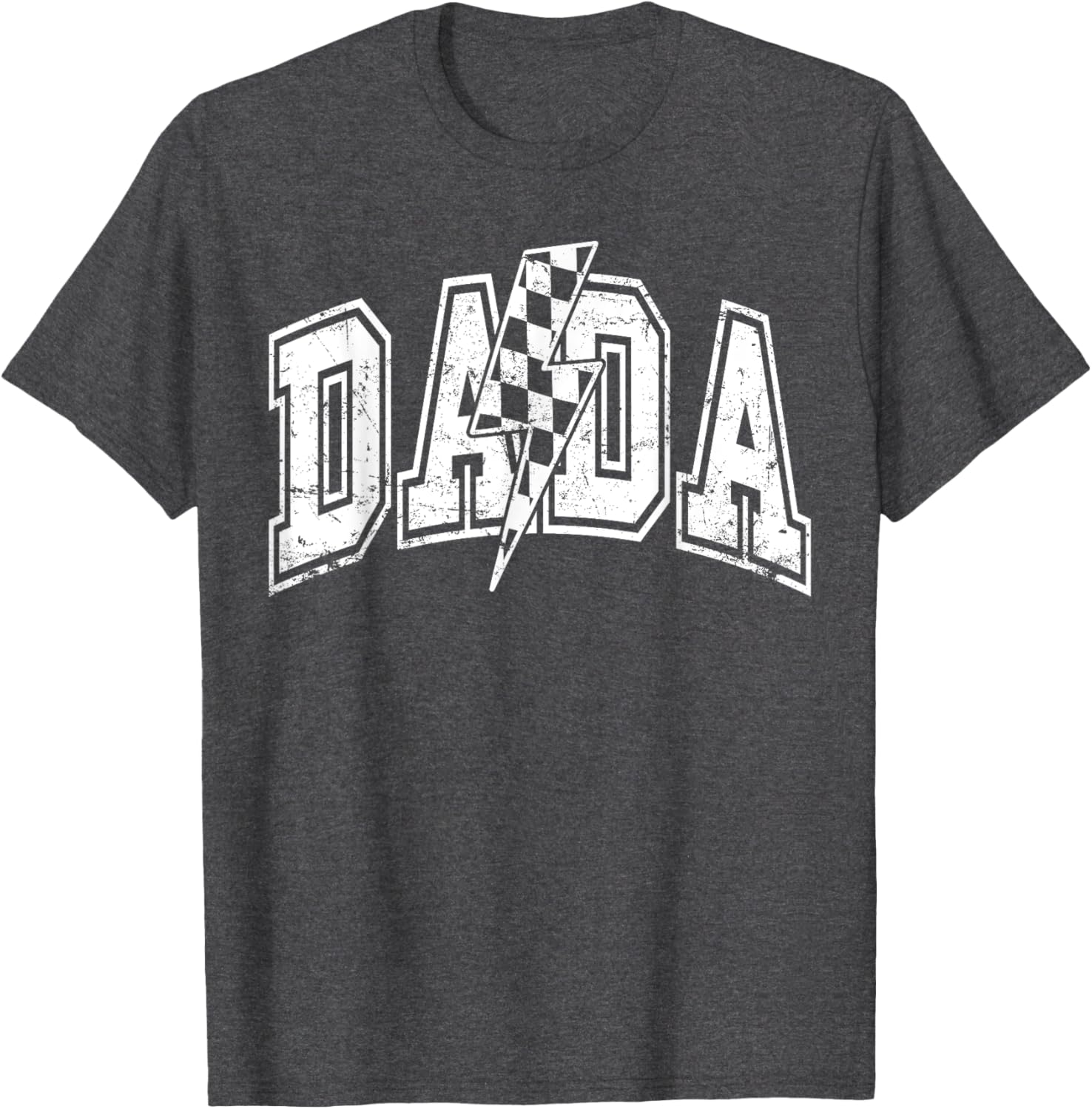 Dada Lightning Bolt Checkered Varsity Dad Men Father's Day