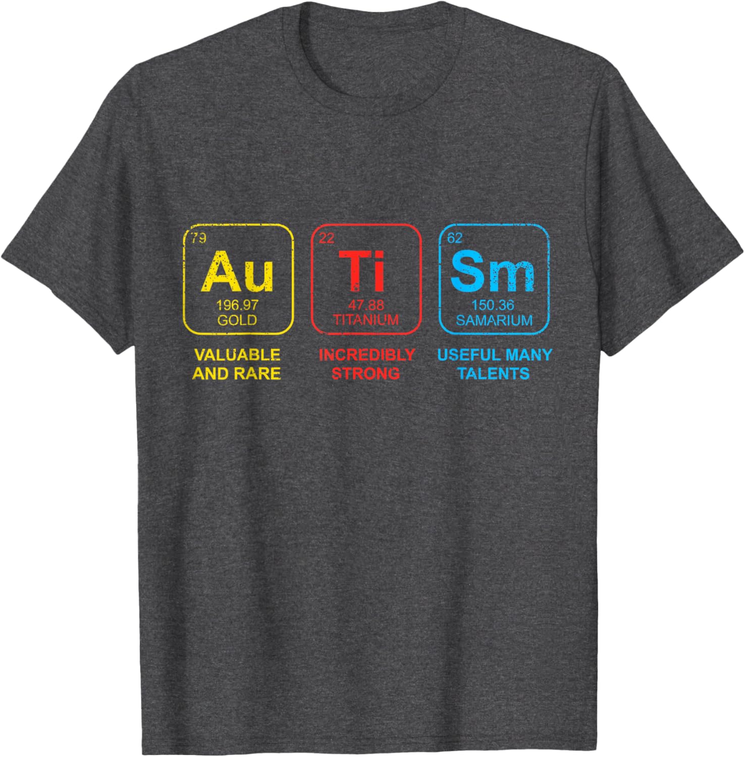 Autism Awareness Women Men Kids Elements Periodic Table ASD