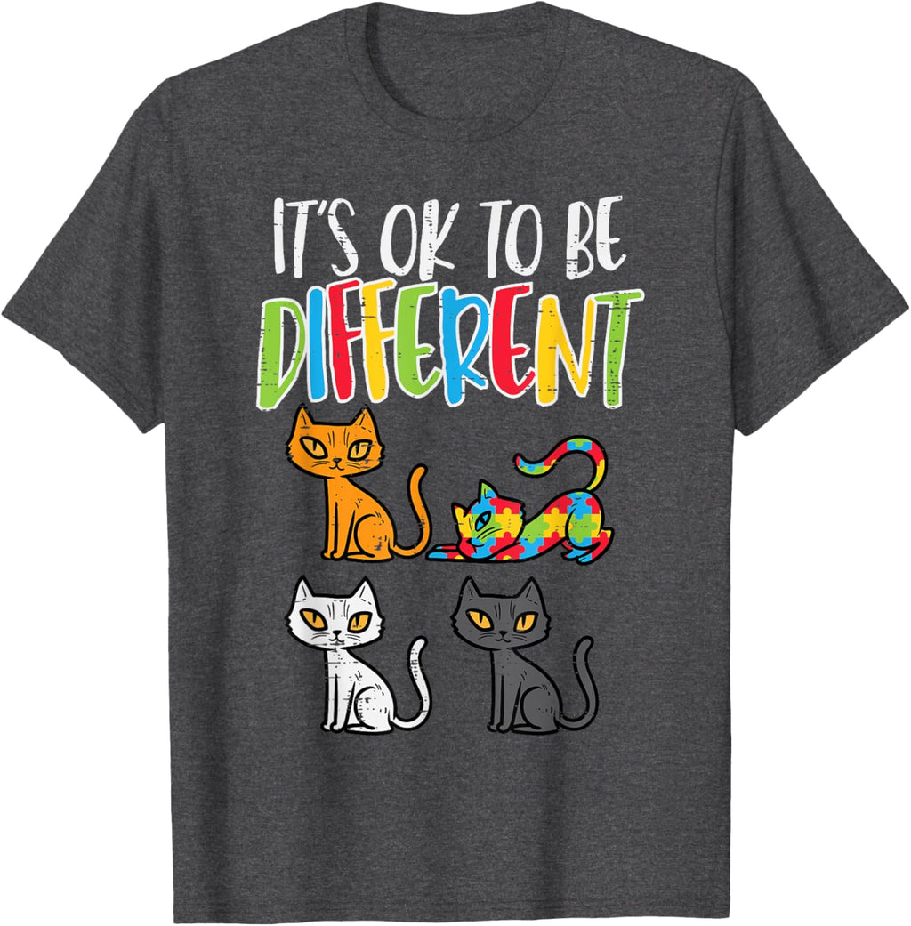 Its Ok To Be Different Cat Puzzle Cute Autism Awareness Kids