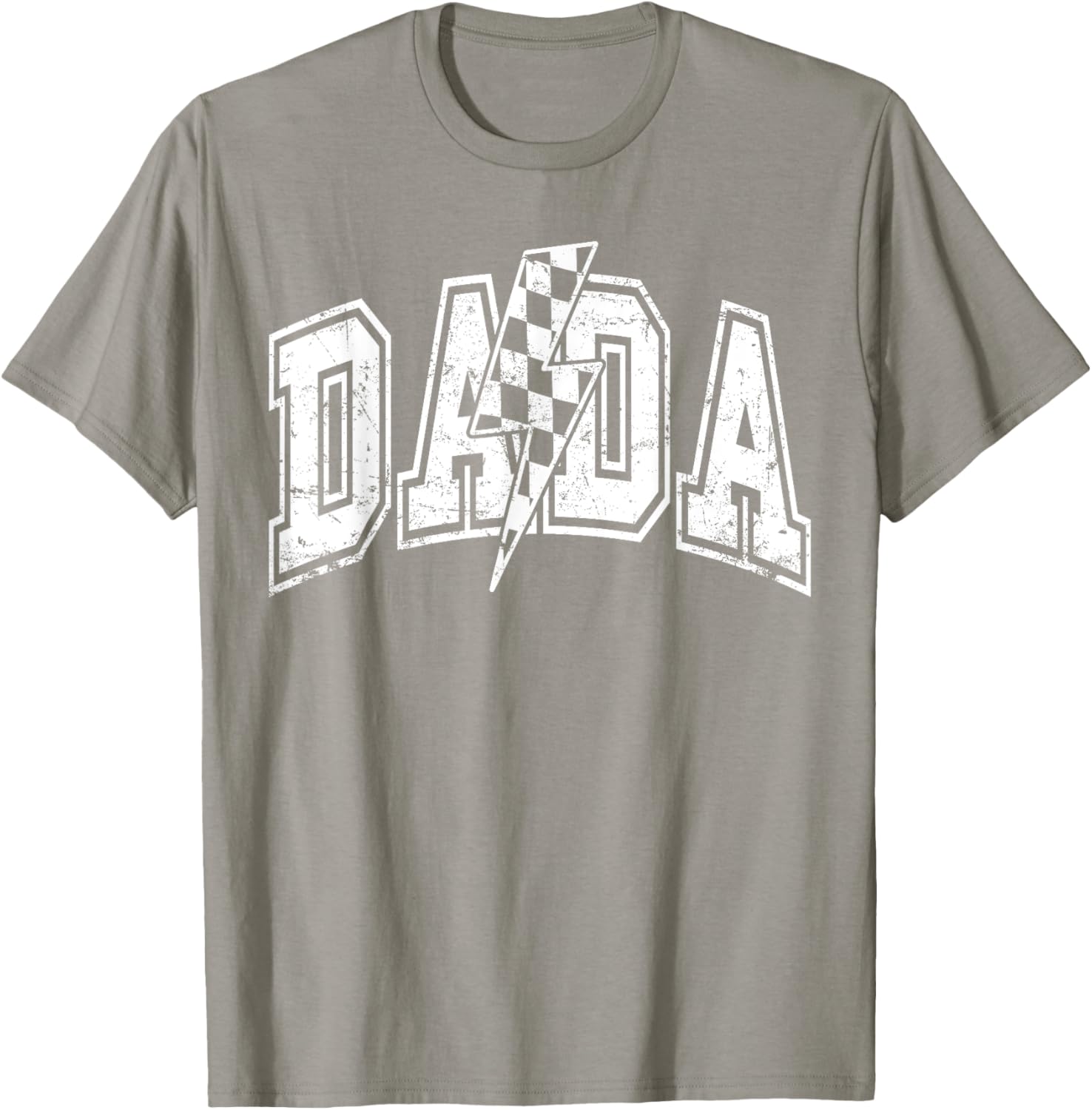 Dada Lightning Bolt Checkered Varsity Dad Men Father's Day
