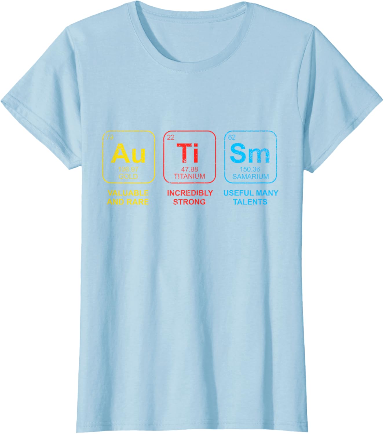Autism Awareness Women Men Kids Elements Periodic Table ASD