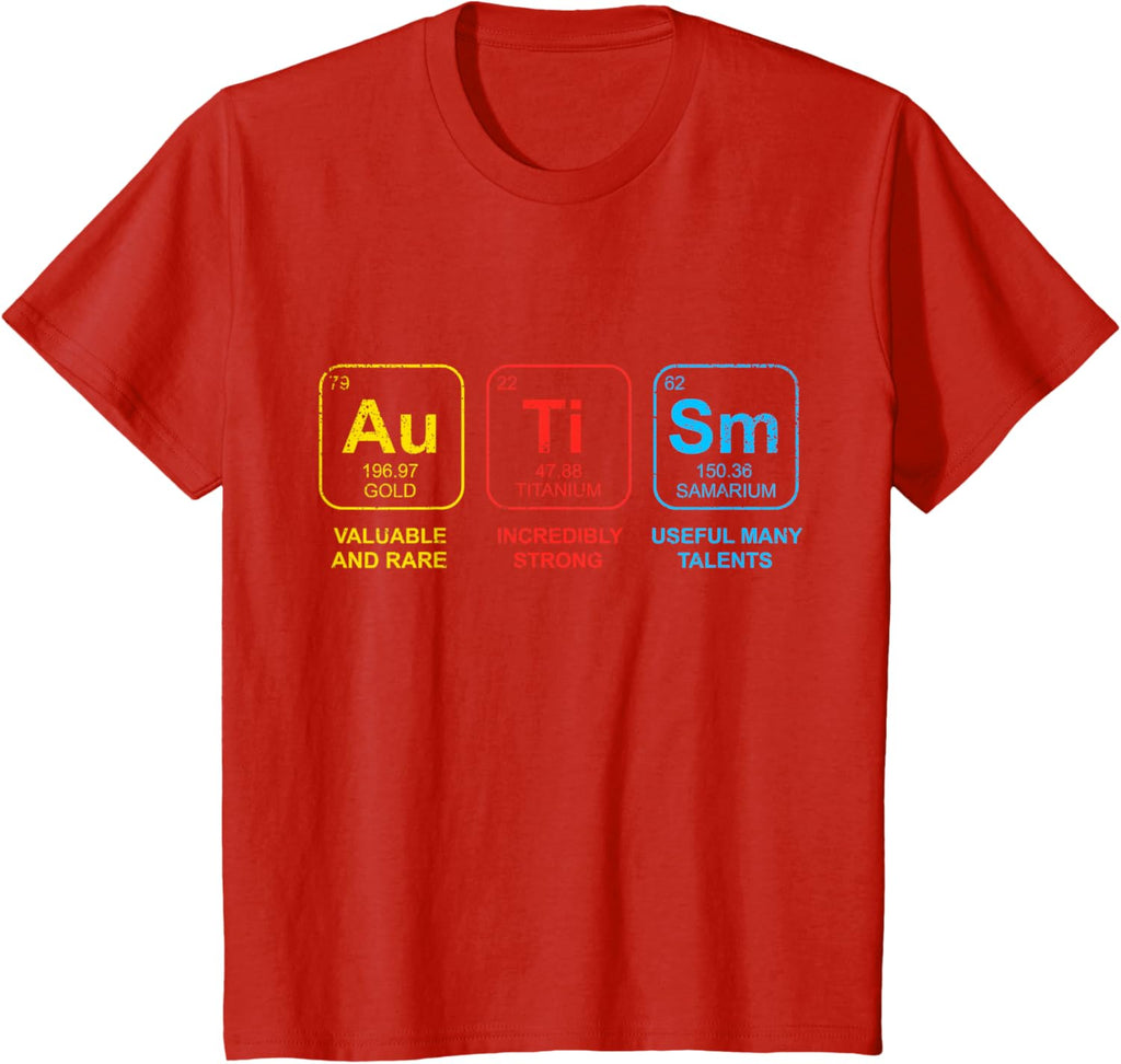 Autism Awareness Women Men Kids Elements Periodic Table ASD