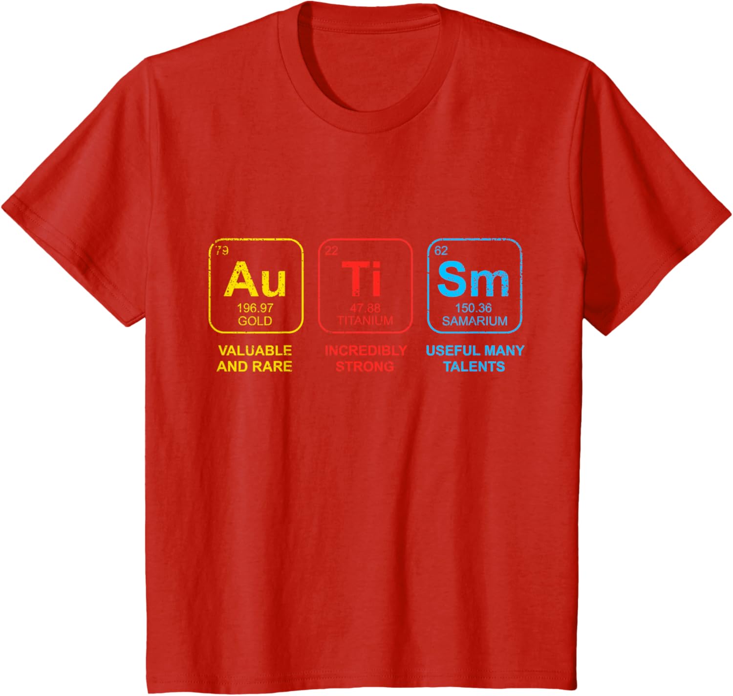 Autism Awareness Women Men Kids Elements Periodic Table ASD