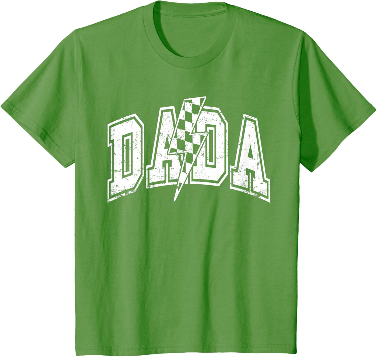 Dada Lightning Bolt Checkered Varsity Dad Men Father's Day