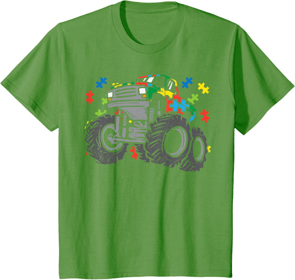 Kids Monster Truck Puzzles Cute Kids Autism Awareness ASD Boys