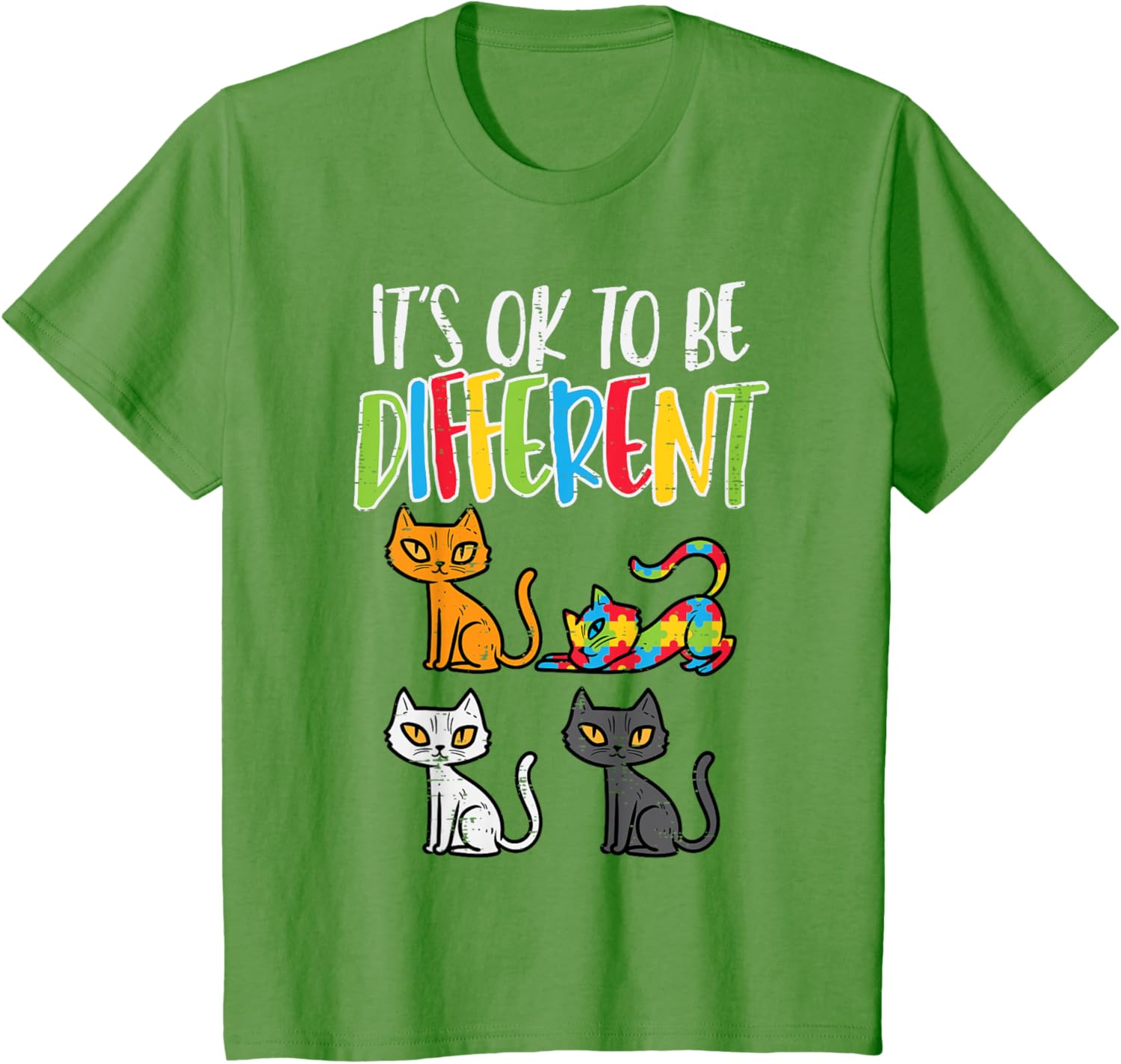Its Ok To Be Different Cat Puzzle Cute Autism Awareness Kids