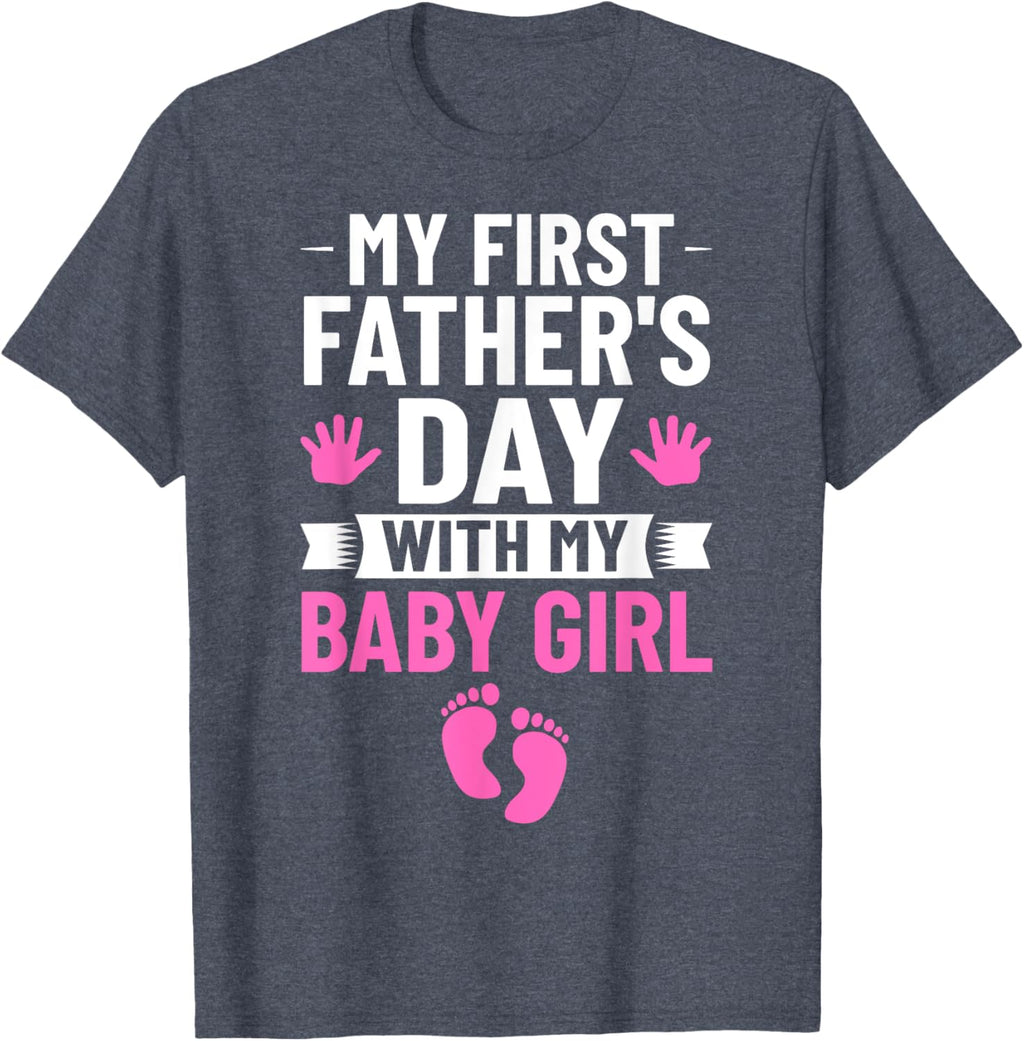 My First Fathers Day Baby Girl Outfit First Time Dad