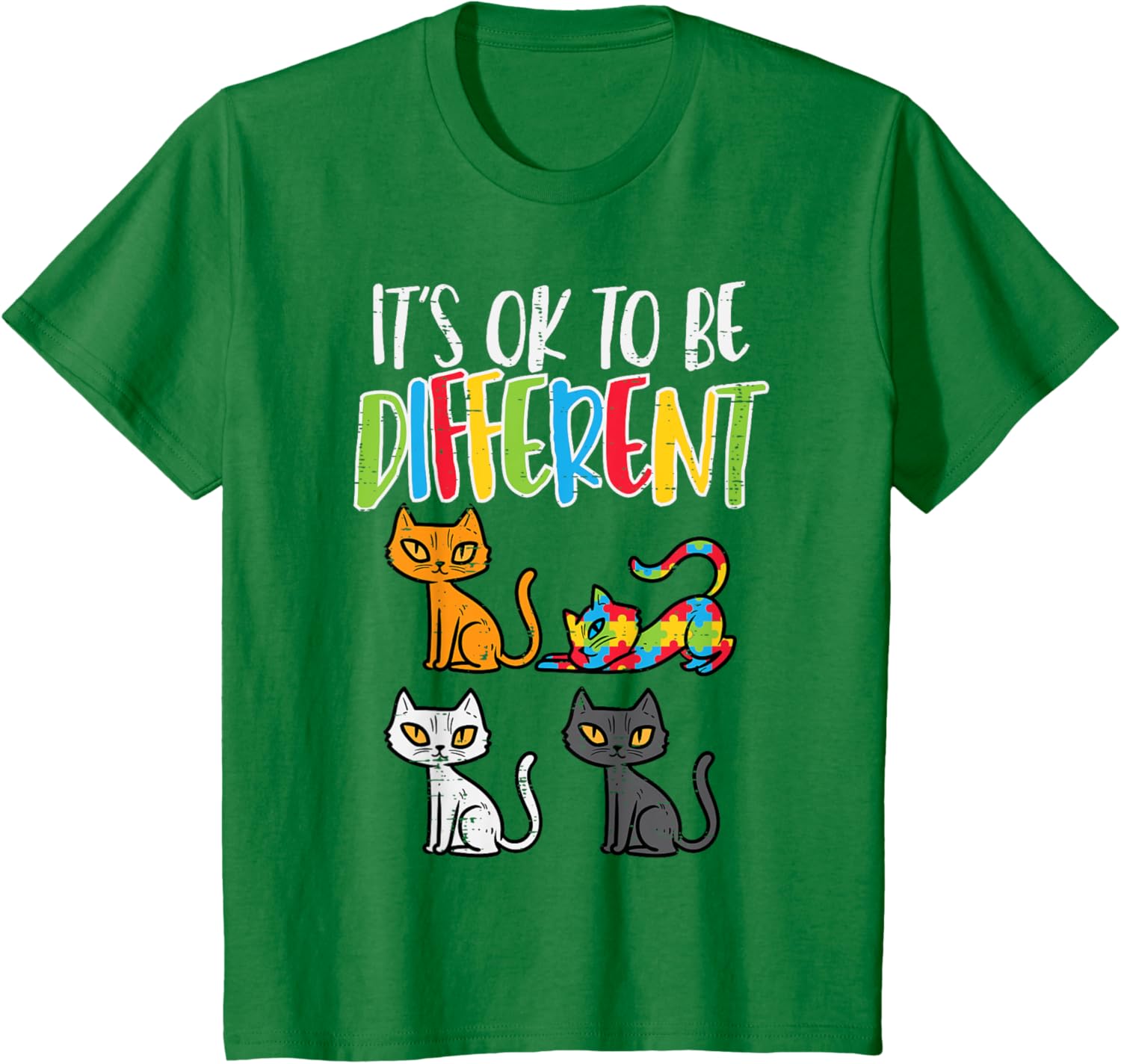 Its Ok To Be Different Cat Puzzle Cute Autism Awareness Kids