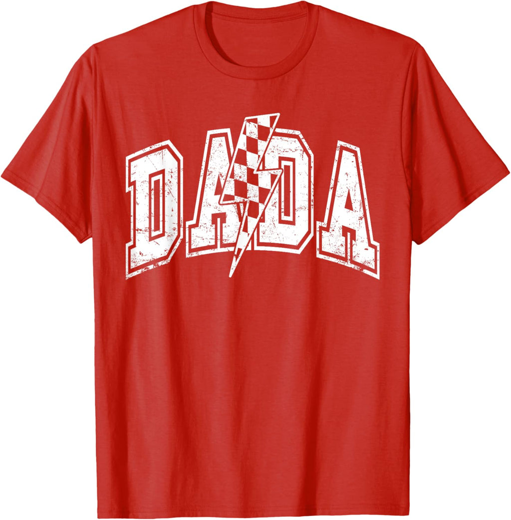 Dada Lightning Bolt Checkered Varsity Dad Men Father's Day