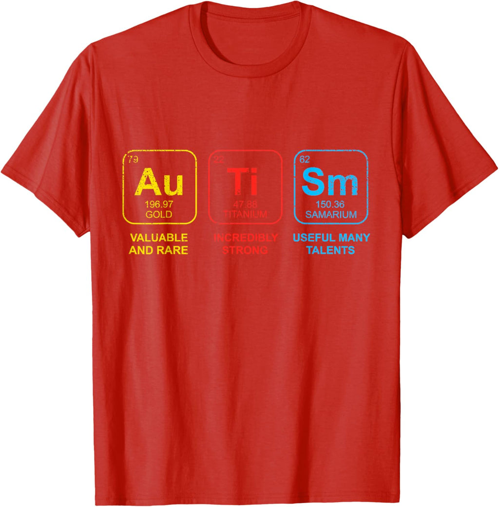 Autism Awareness Women Men Kids Elements Periodic Table ASD