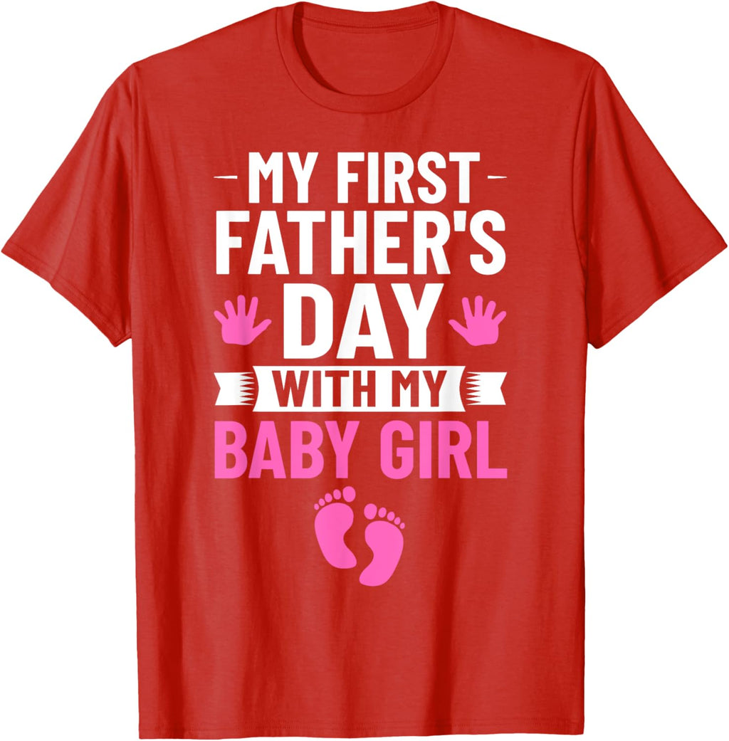 My First Fathers Day Baby Girl Outfit First Time Dad