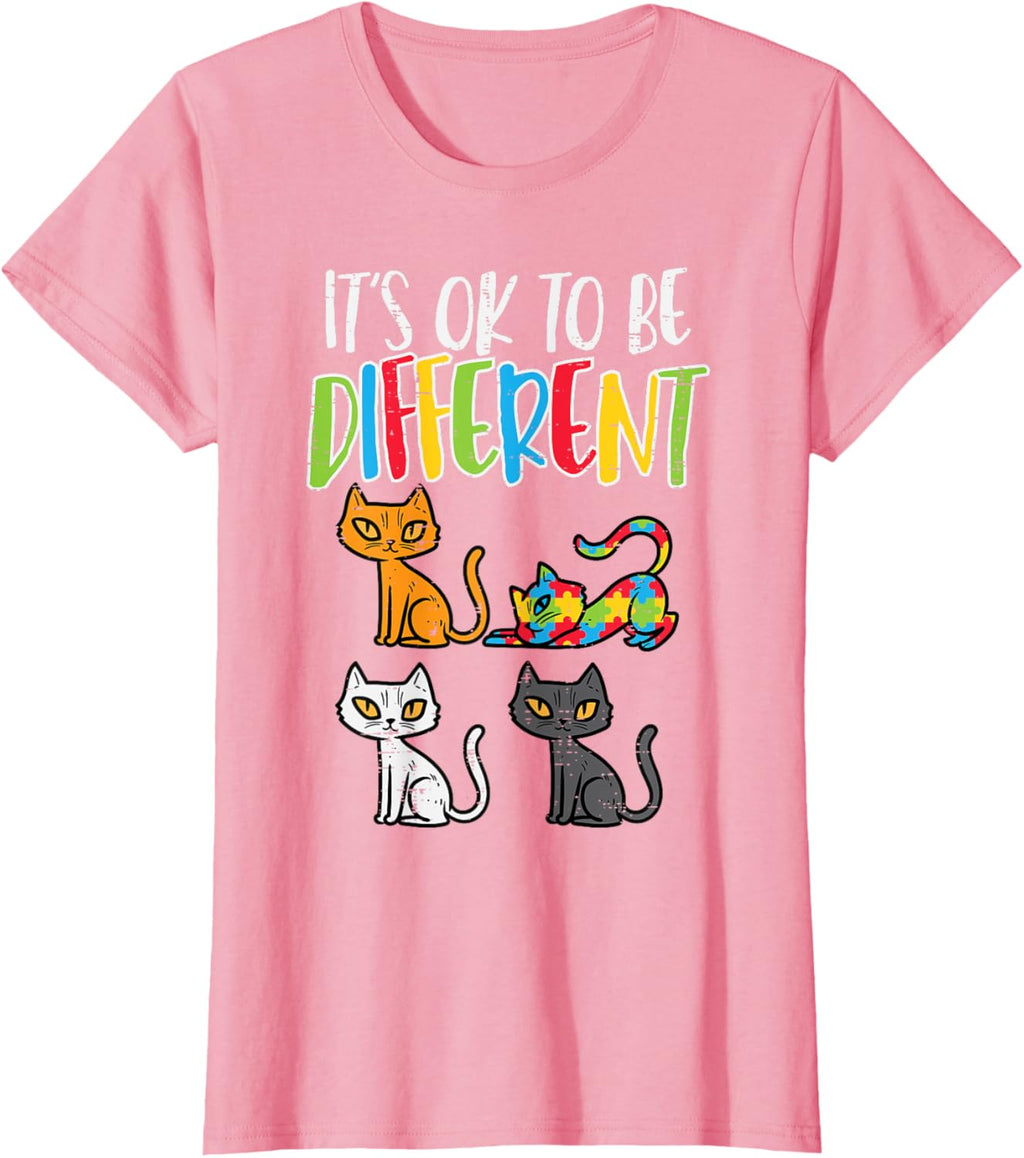 Its Ok To Be Different Cat Puzzle Cute Autism Awareness Kids